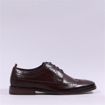 Base London Havisham Wingtip Shoe - Brown Leather